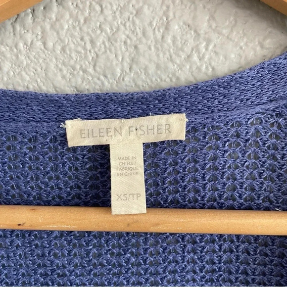 Eileen Fisher Open Cardigan Short Sleeve Size XS Organic Linen - Picture 3 of 4